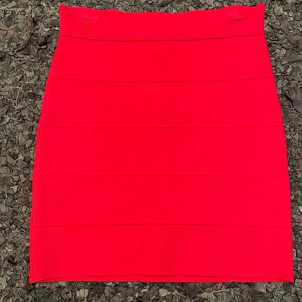 BCBG Red Bandage Skirt